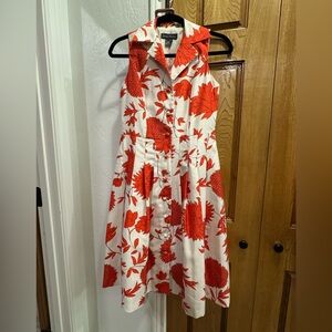 Jessica Howard Red and White Floral Dress